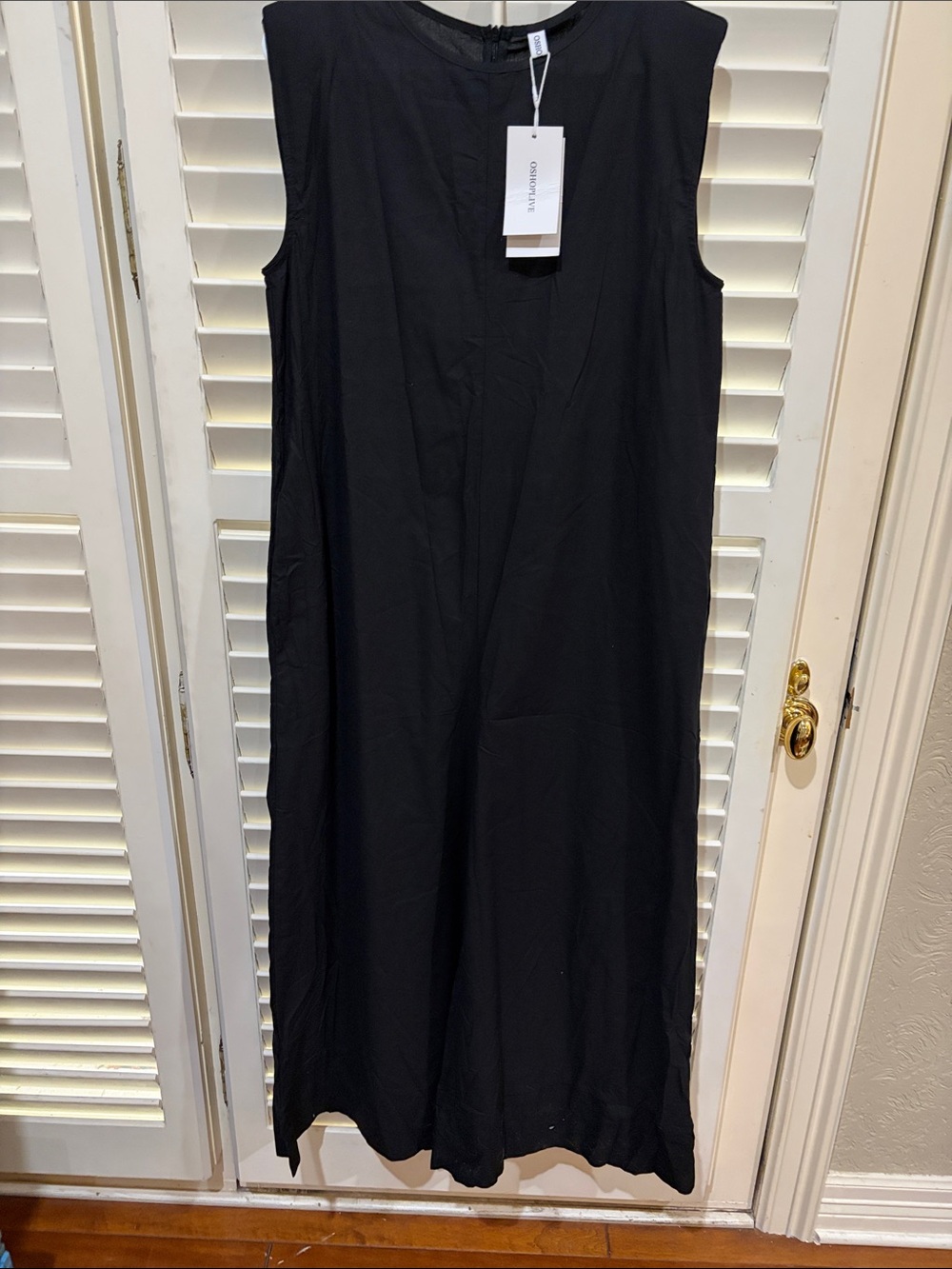 Sleeveless Black Women's Jumpsuit.OSFM